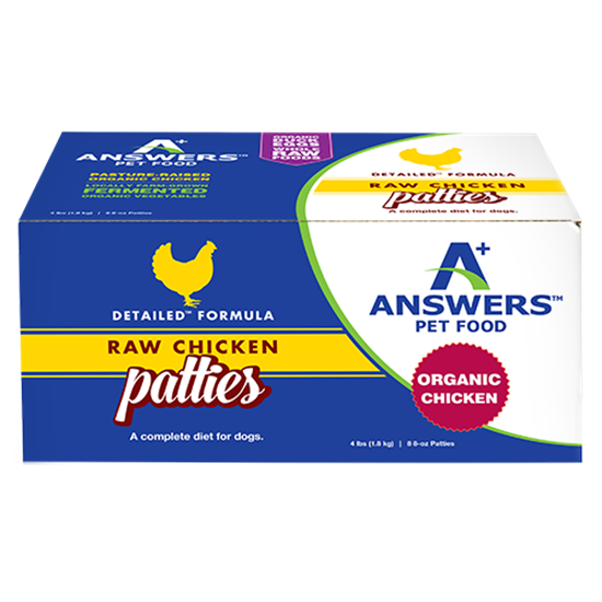 Answers Pet Food Detailed Chicken Formula for Dogs - Patties