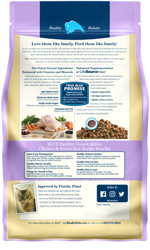 Blue Buffalo Healthy Growth Natural Chicken & Brown Rice Kitten Dry Cat Food