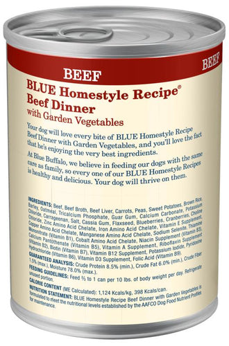 Blue Buffalo Homestyle Beef Dinner with Garden Vegetables & Sweet Potatoes Canned Dog Food