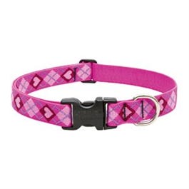 Dog Collar, Adjustable, Puppy Love, 1 x 12 to 20-In.