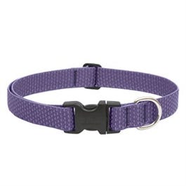 Eco Dog Collar, Adjustable, Lilac, 1 x 12 to 20-In.