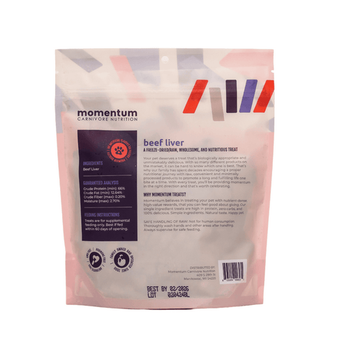 Momentum Carnivore Nutrition Freeze-Dried Beef Liver Dog Treats