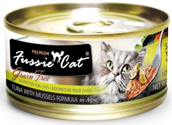 Fussie Cat Premium Tuna with Mussels Formula in Aspic Canned Food