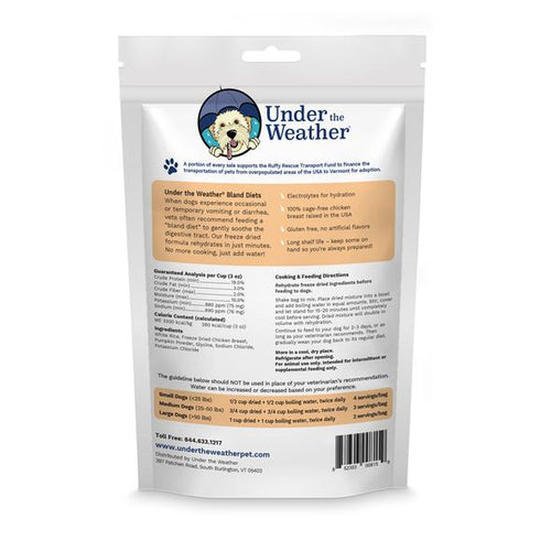 Under the Weather Chicken, Rice, & Pumpkin Bland Diet For Dogs