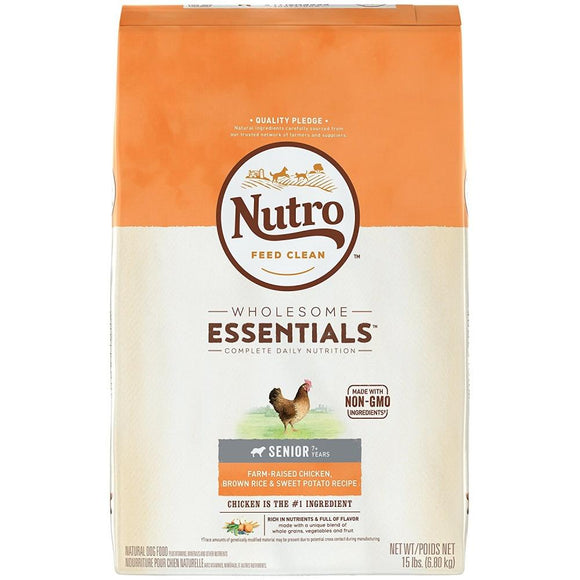 Nutro Wholesome Essentials Senior Chicken, Whole Brown Rice and Sweet Potato Formula Dry Dog Food