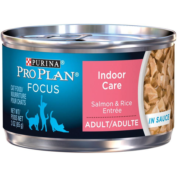 Purina Pro Plan Focus Adult Indoor Care Salmon & Rice Entree in Sauce Canned Cat Food