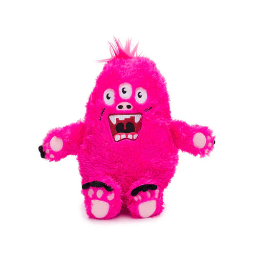 Fabdog Fluffy Large Pink Monster Dog Toy