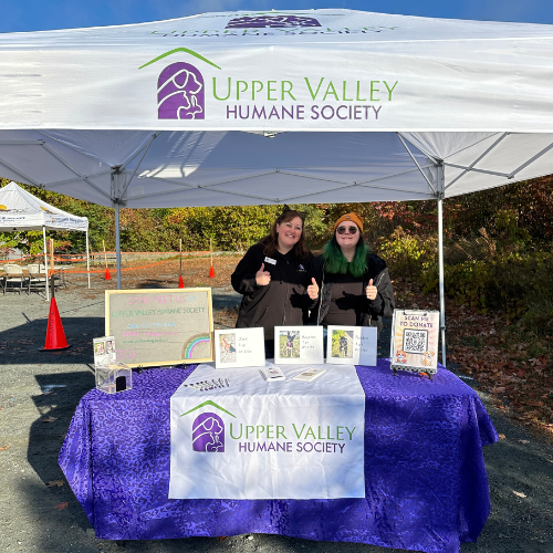 West Lebanon staff tabling at a Upper Valley Humane Society event