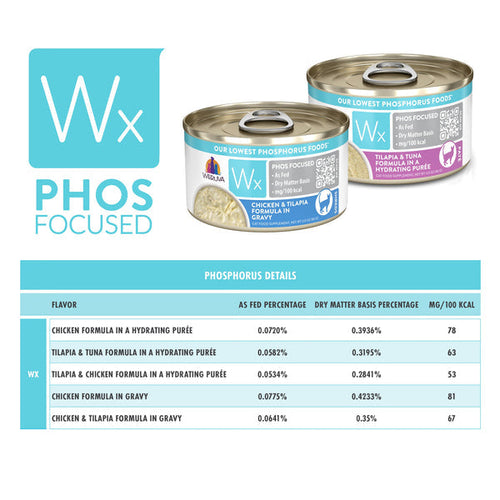 Weruva Wx Phos Focused  Chicken & Tilapia Formula  in Gravy Cat Food