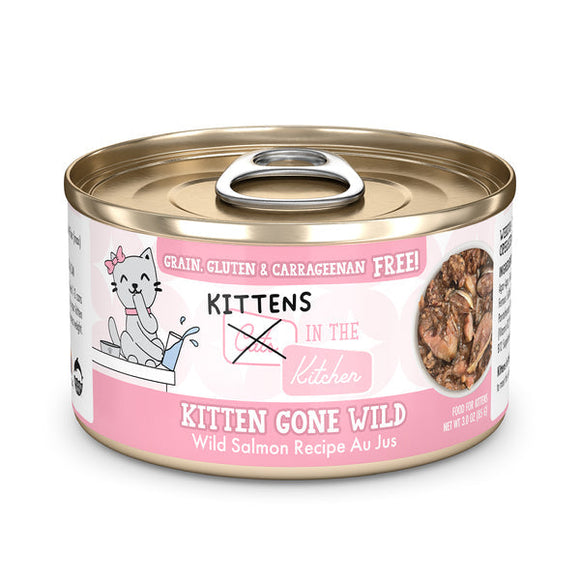 Weruva Kittens in the Kitchen Kitten Gone Wild Wild Salmon Recipe Au Jus