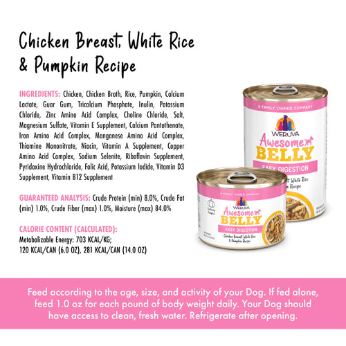 Weruva Awesome Belly Chicken Breast, White Rice & Pumpkin Recipe Wet Dog Food