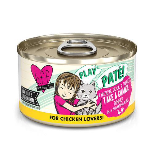 Weruva BFF PLAY Paté Chicken, Duck & Turkey Take a Chance Dinner in a Hydrating Purée Cat Food