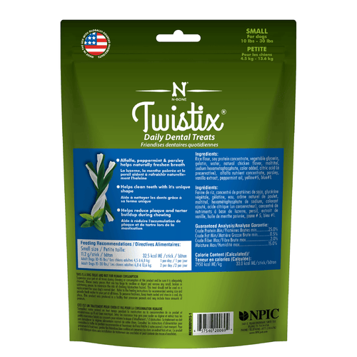 N-Bone Twistix Vanilla Mint Dental Dog Treats