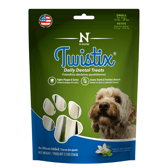 N-Bone Twistix Vanilla Mint Dental Dog Treats