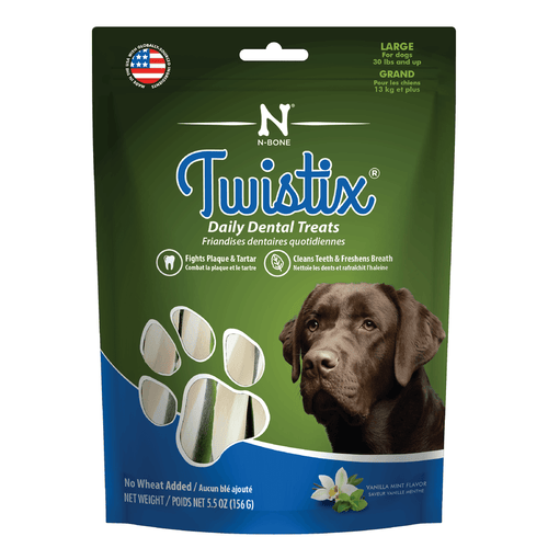 N-Bone Twistix Vanilla Mint Dental Dog Treats