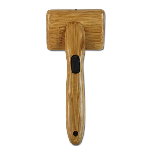 Bamboo Groom Slicker Brush with Stainless Steel Pins