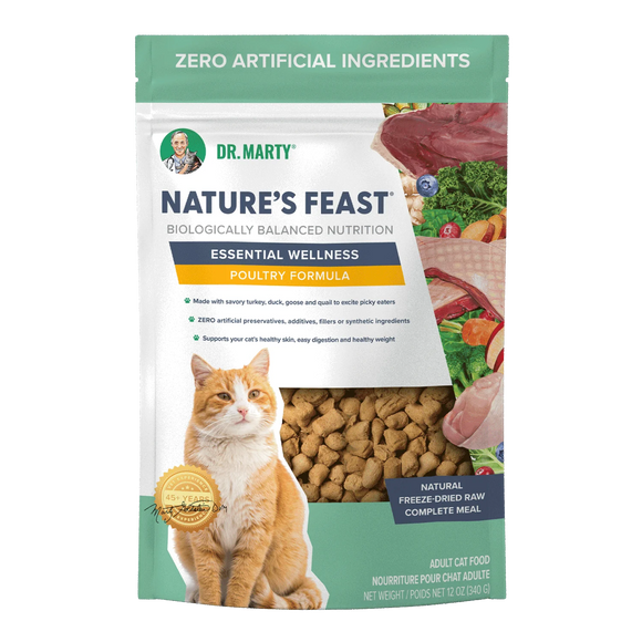 Dr. Marty Nature's Nature’s Feast Essential Wellness Poultry Premium Freeze-Dried Raw Cat Food