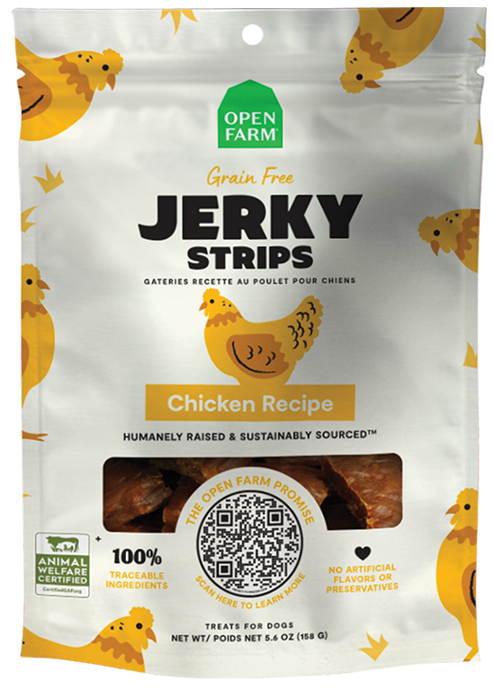 Open Farm Grain-Free Chicken Jerky Strips Dog Treats