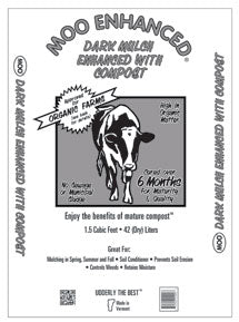 MOO ENHANCED® Dark Mulch Enhanced with Compost