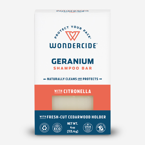 Wondercide Geranium Shampoo Bar for Dogs + Cats with Natural Essential Oils