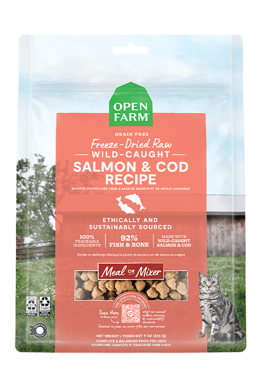 Open Farm Wild-Caught Salmon & Cod Freeze Dried Raw Cat Food