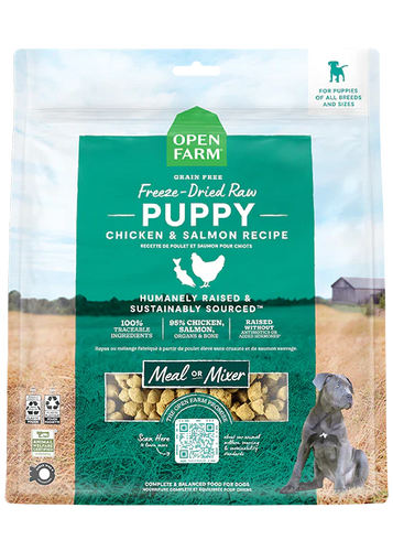 Open Farm Puppy Chicken & Salmon Freeze Dried Raw Recipe