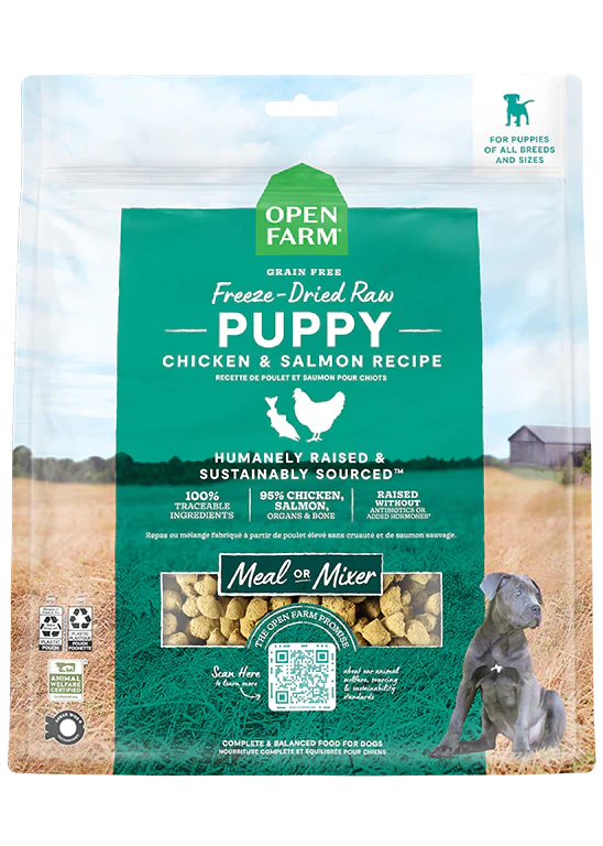 Open Farm Puppy Chicken & Salmon Freeze Dried Raw Recipe