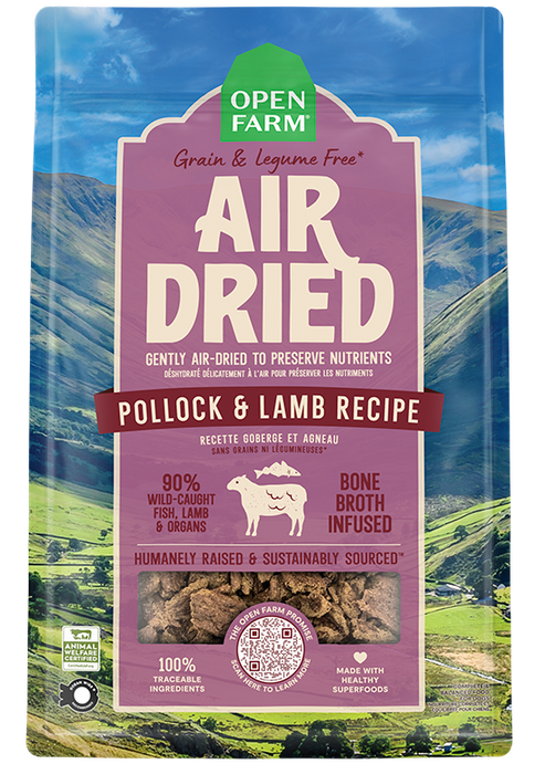 Open Farm Air Dried Pollock & Lamb Recipe for Dogs