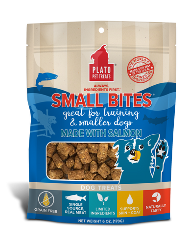 Plato Small Bites Salmon Meaty Morsel Dog Treats