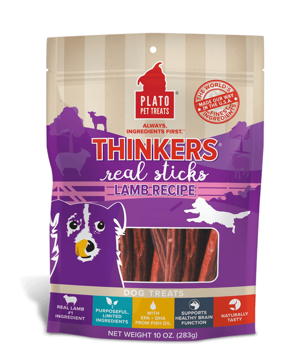 Plato Thinkers Lamb Meat Stick Dog Treats