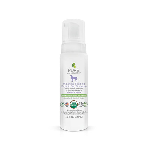 Pure and Natural Pet Waterless Foaming Organic Dog Shampoo