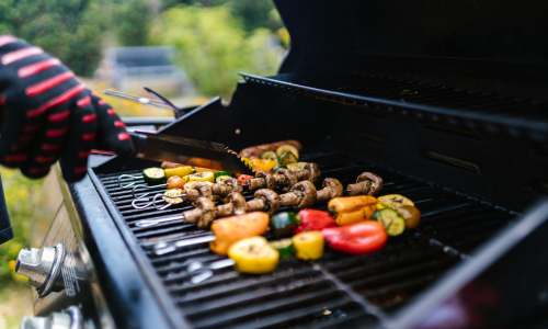 Vegetables on a grill