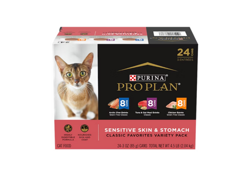 Purina Pro Plan Sensitive Skin & Stomach Classic Variety Pack Wet Cat Food