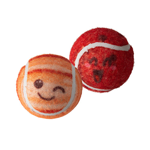 Snugarooz Behind Mars 2pk Tennis Squeaky Balls Dog Toy