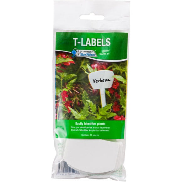 Midwest Gardener's Blue Ribbon Plastic T-Label Plant Labels