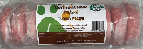 Vermont Pet Food & Supply Raw Turkey Patties Dog Food