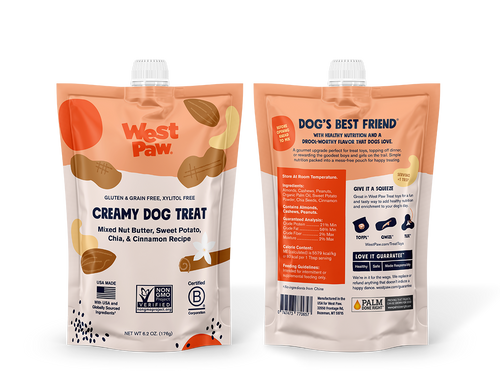 West Paw Nut Butter, Sweet Potato, Chia Seed Creamy Dog Treat