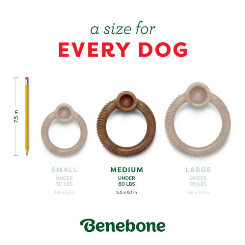 Benebone Peppermint Ring Limited Edition Durable Dog Chew Toy