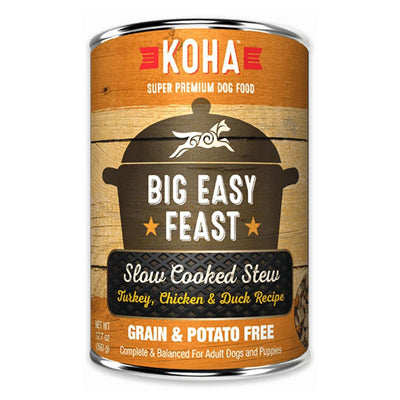 Koha Big Easy Feast Slow Cooked Stew Turkey, Chicken, & Duck for Dogs