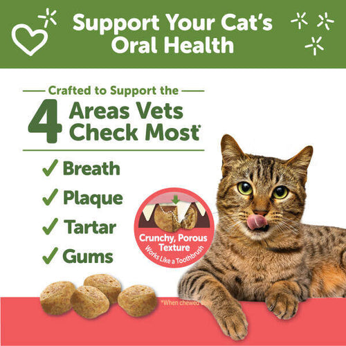 Whimzees Natural Cat Dental Treats, Chicken & Salmon Flavor