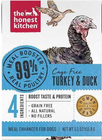 The Honest Kitchen Meal Booster 99% Turkey & Duck Dog Food Topper