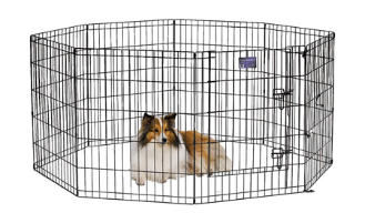 Midwest Black Contour Exercise Pen for Dogs