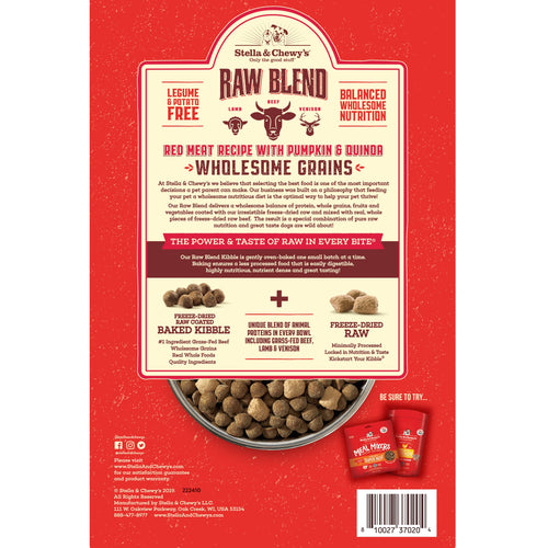 Stella & Chewy's Raw Coated Kibble With Wholesome Grains Red Meat Recipe Dry Dog Food