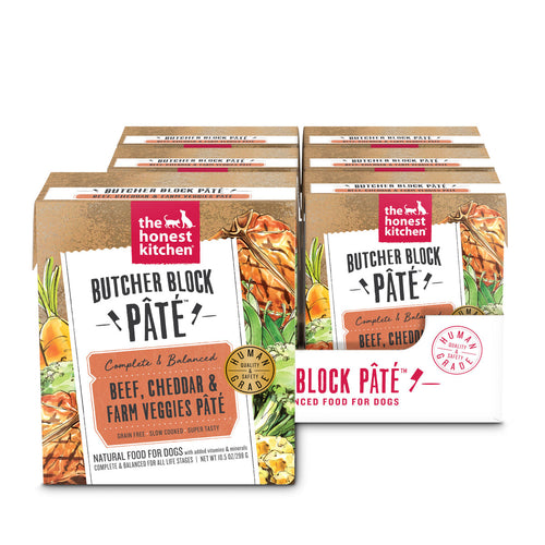 The Honest Kitchen Beef, Cheddar & Farm Veggies Butcher Block Pate Wet Dog Food