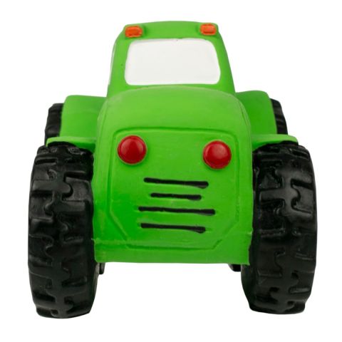 Territory Green Tractor Latex Squaker Dog Toy