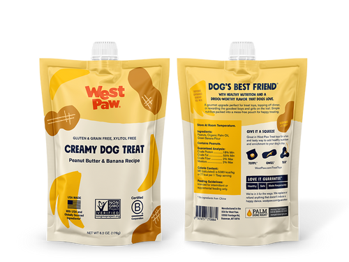 West Paw Peanut Butter and Banana Creamy Dog Treat