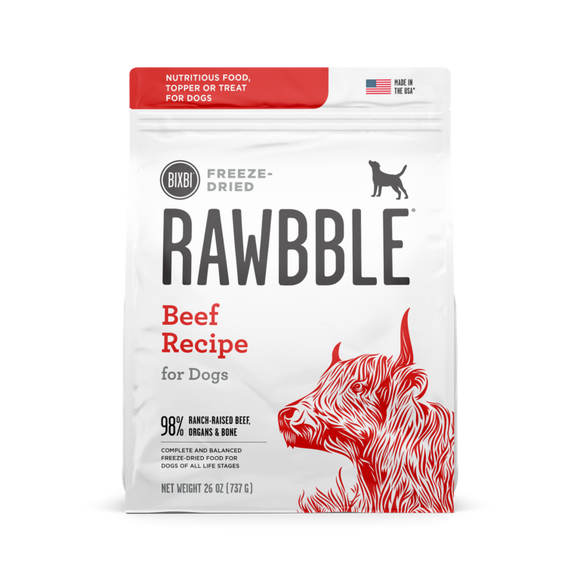 Bixbi Rawbble® Freeze-Dried Food for Dogs – Beef Recipe