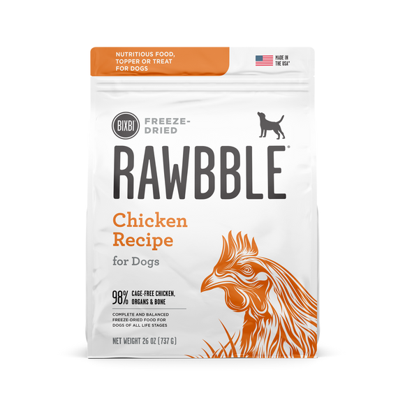 Bixbi Rawbble® Freeze-Dried Food for Dogs – Chicken Recipe