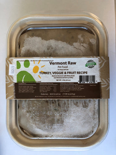 Vermont Raw Turkey & Veggie Pet Food