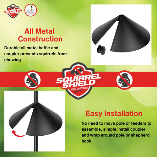 Nature's Way Squirrel Shield Wrap Around Metal 18 Squirrel Baffle